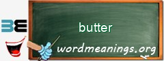 WordMeaning blackboard for butter